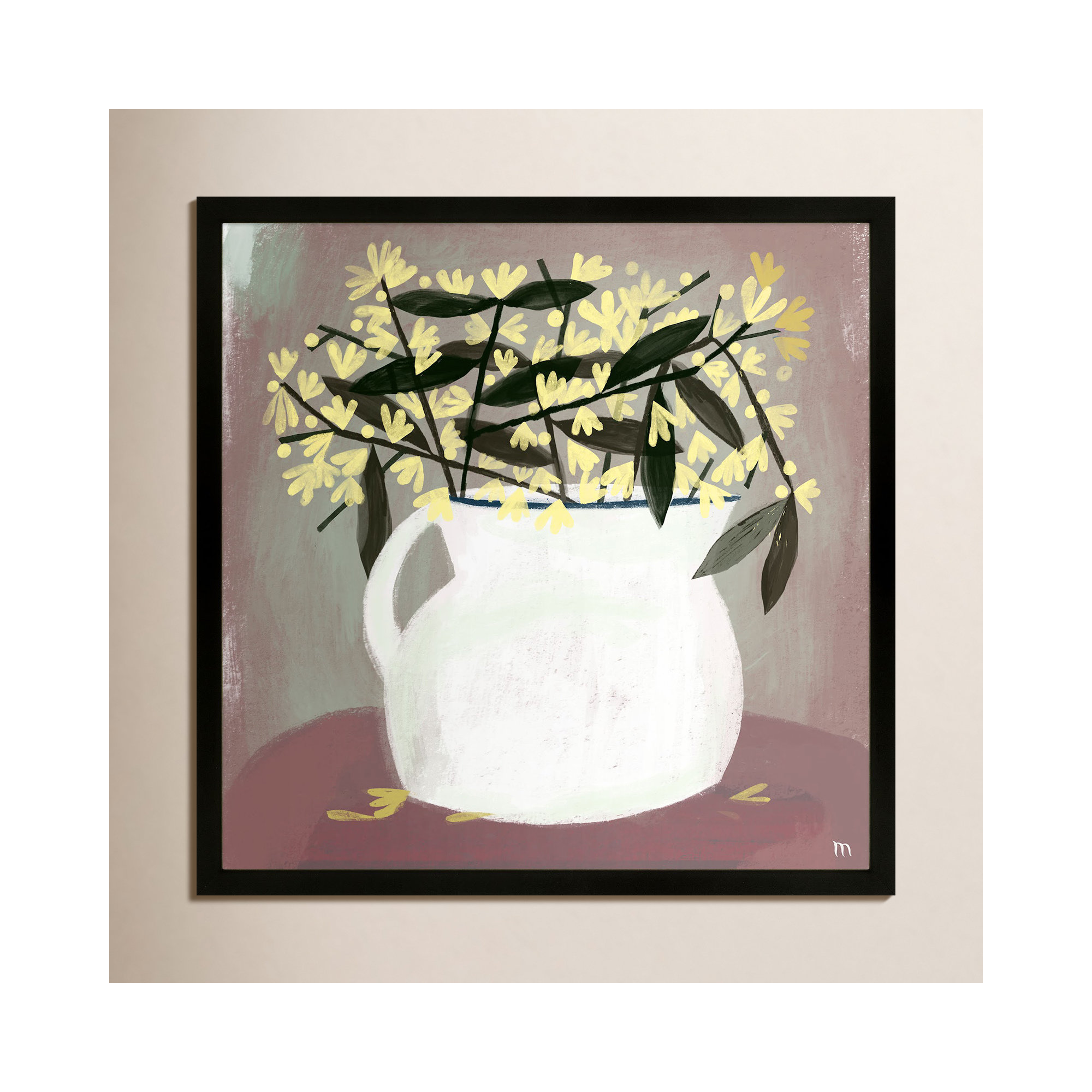Calycanthus by StudioM, 30" H x 30" W x 1.25" D, Black