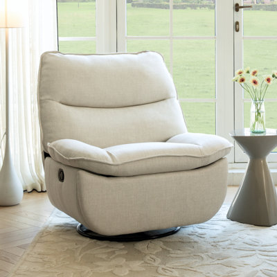 40'' Manual Swivel Rocking Recliner Glider Chair with Storage