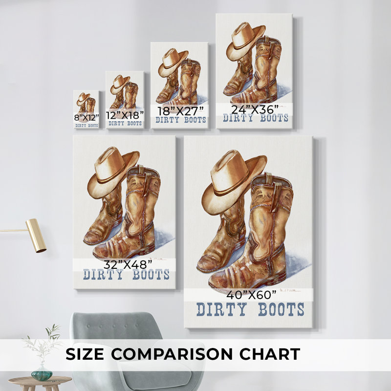 Bottes sales - Cavas enveloppés de galerie, H 18 po x l 12 po