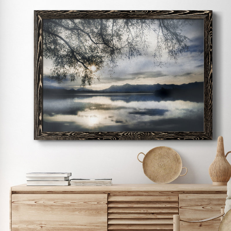 Staffelsee Lake - Floater Frame, reproduction de photo sur toile, H 37,5 po x l 27,5 po x P 1,5 po, Toile avec cadre noir