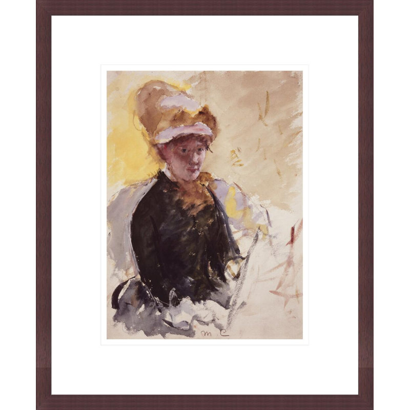Autoportrait de Mary Cassatt - Reproduction giclée encadrée, H 16,71 po x l 13,75 po