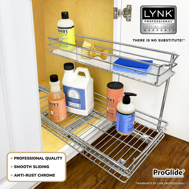 Chrome Two-Tier Pull Out Under Sink Organizer
