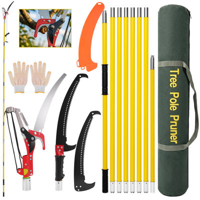 7.3-27FT Extendable Manual Pole Saw with Scissors