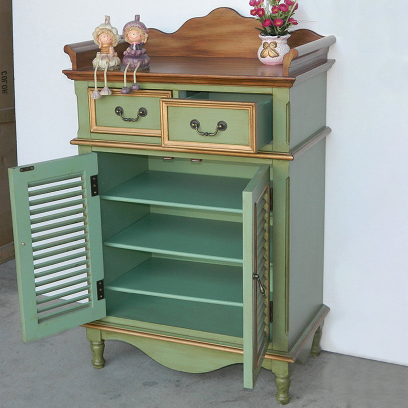 Green Manufactured wood Shoe Storage