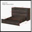 Grand lit escamotable style ferme avec station de charge, lit plateforme pliable avec grand tiroir de rangement pour chambre d'amis, petite chambre, gris rustique-448916646
