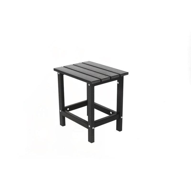 Table d'appoint extérieure carrée Adirondack en bleu, H 16,5 po x l 12,4 po x P 15,8 po, Noir