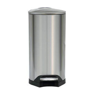 Steel Step On Kitchen Trash Can