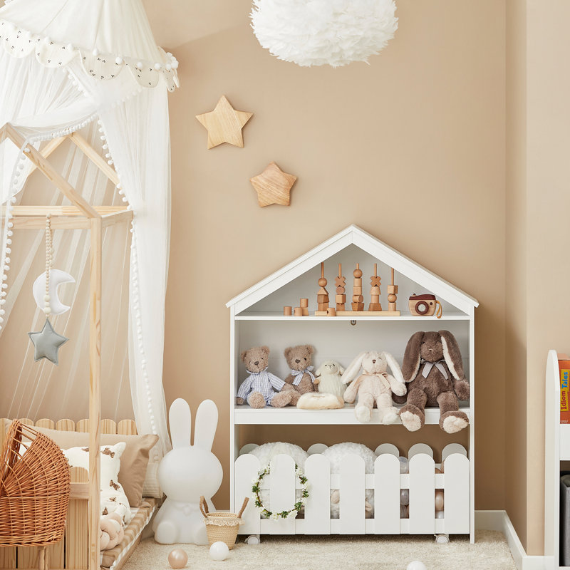 Jaspal 114cm H X 91cm W Buildings & Architecture Toy Storage Kids Bookcase
