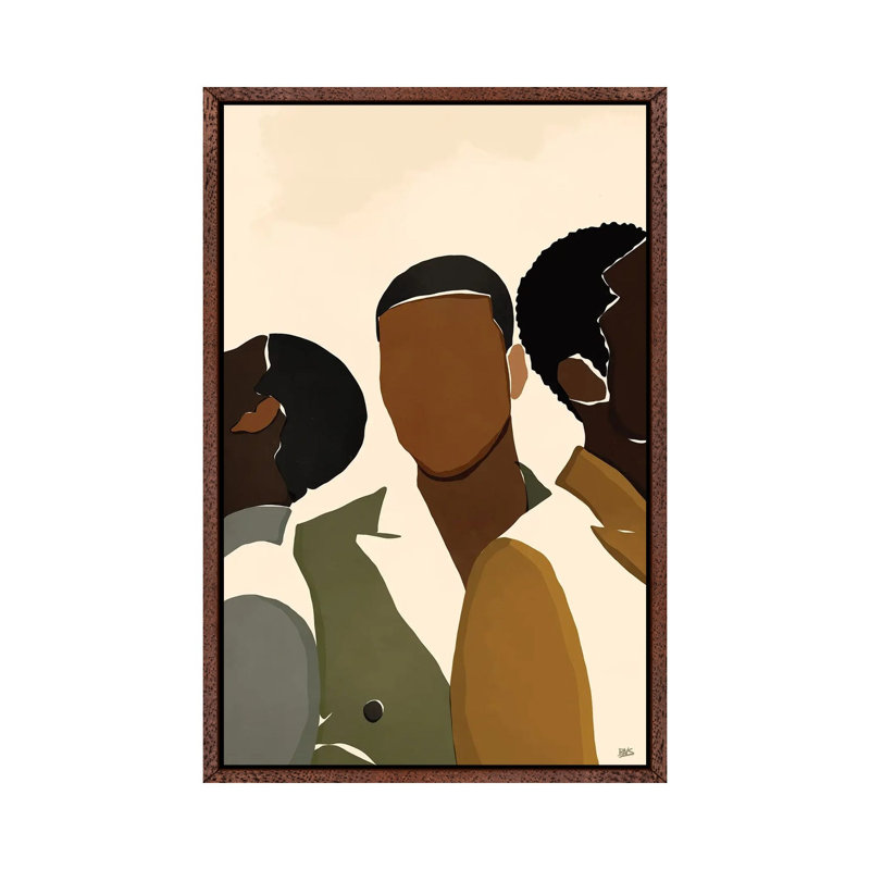 Brothers by Bria Nicole - Print on Canvas, Classic Brown Wood Framed Canvas, 66.04 cm H x 45.72 cm W