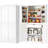 72" Tall American Classic Kitchen Cabinet, 8 Door Internal Storage, 3 Adjustable Shelves, Smooth Drawer, - Tip Kit Pantry Cabinet With Shelves And White, Modern Curved Design, Handleless, Hidden