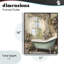 Estampe numérique pour salle de bain avec tablettes florales-1221235249-1221235251