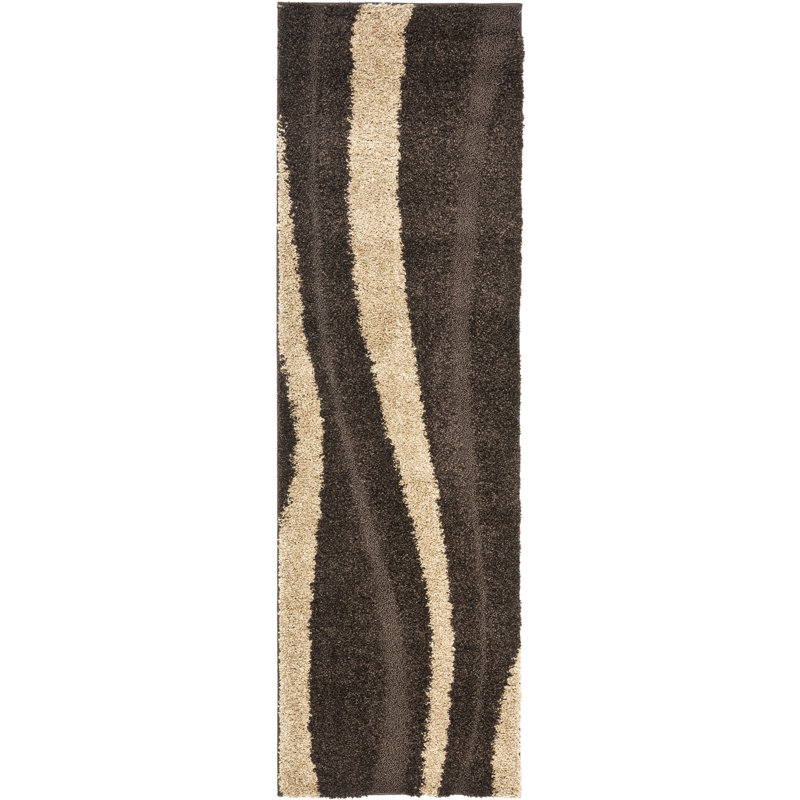 Angle Shag Performance Abstract Rug, Runner 2'3" x 9'