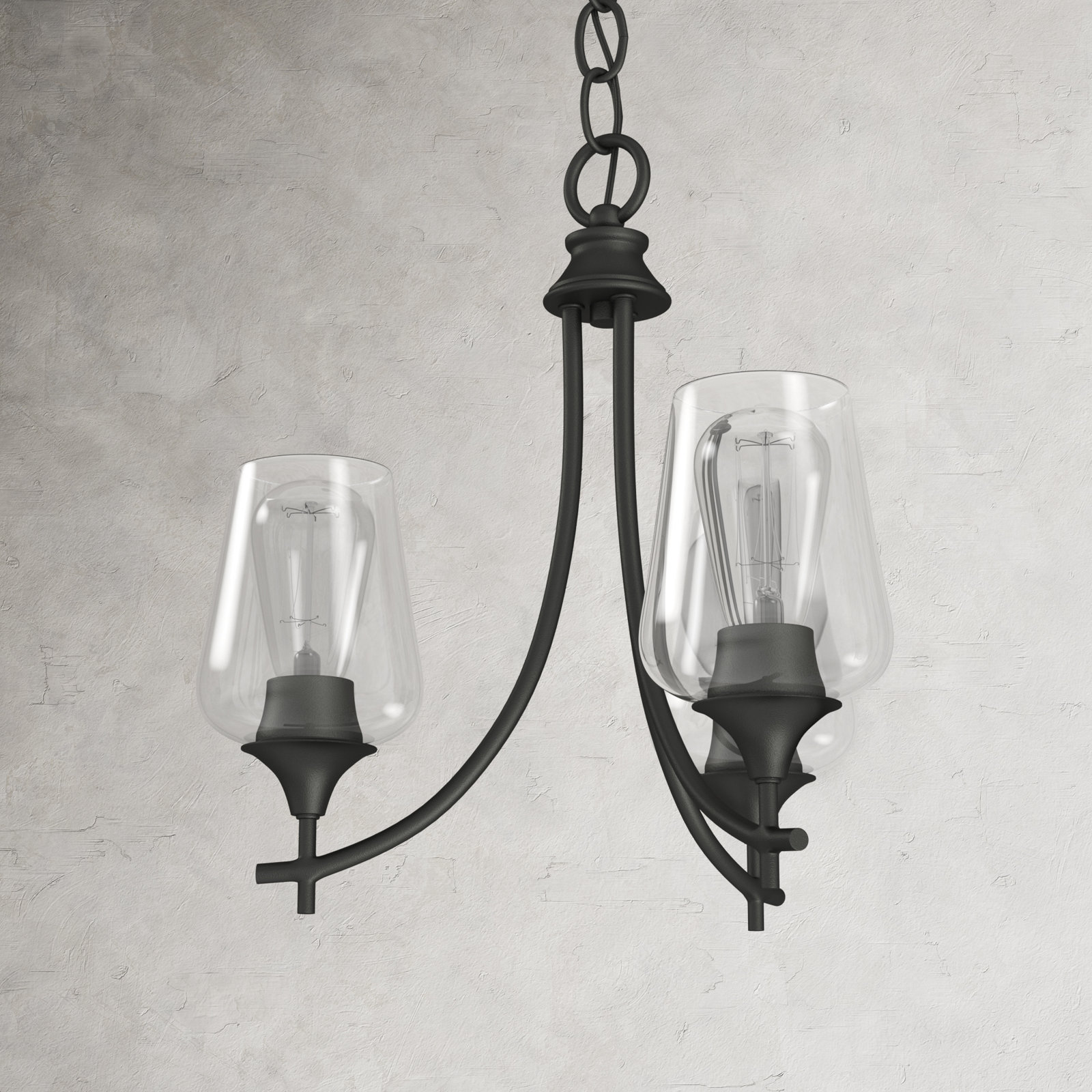 Breena 3 - Light Metal Dimmable Chandelier, English Bronze