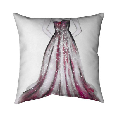 Pink Princess Dress - Bedroom Best Sellers – Throw Pillow Cover Only, Double-Sided Print, Insert Not Included
