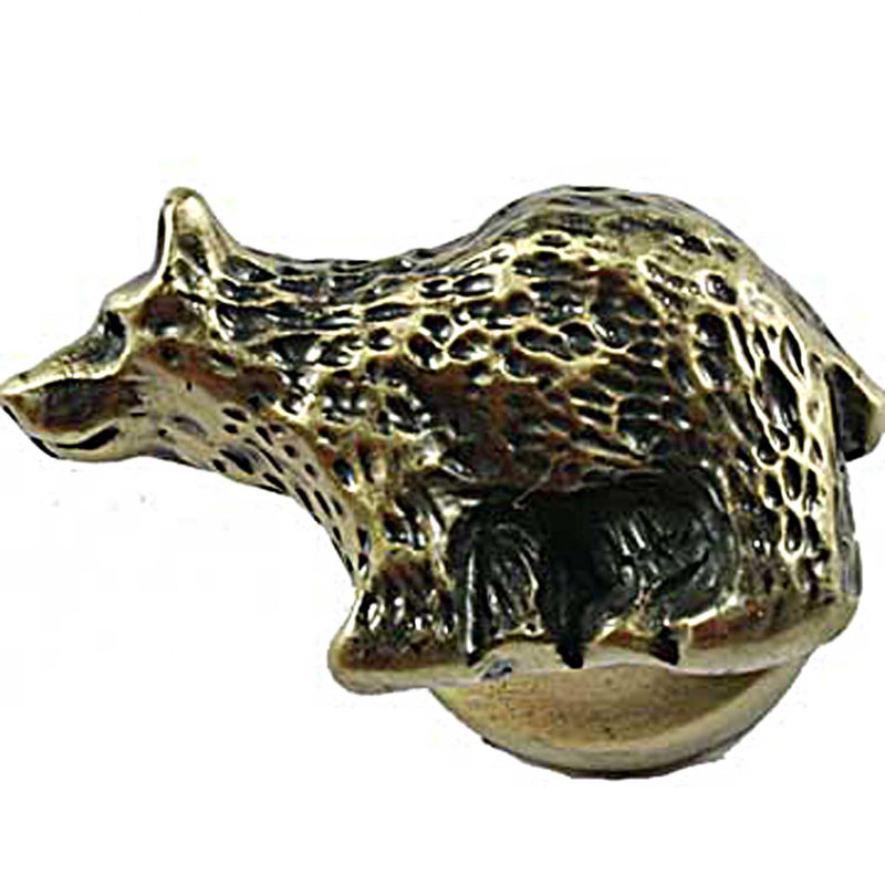 Poignée Wildlife, Laiton antique, Faisant face vers la gauche