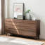 Commode d'appoint simple en bois massif de noyer.-122808125