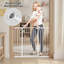Barrière de sécurité réglable pour animaux de 40,55 po de hauteur - Barrière de sécurité en métal à fixation automatique, à fermeture automatique, pour portes larges blanc-1110757591-1110757544