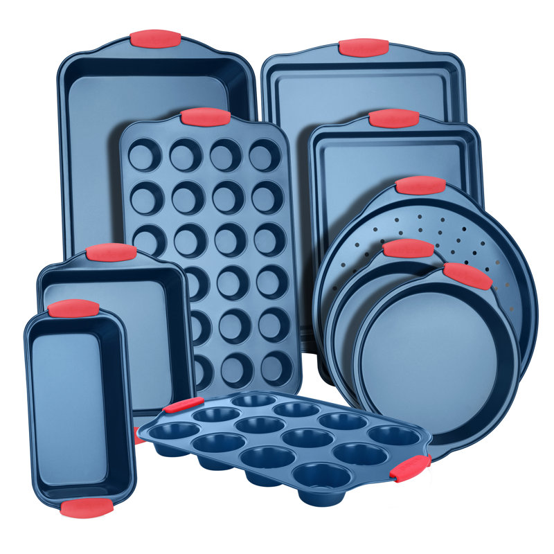 NutriChef 10 Piece Non-Stick Steel Bakeware Set
