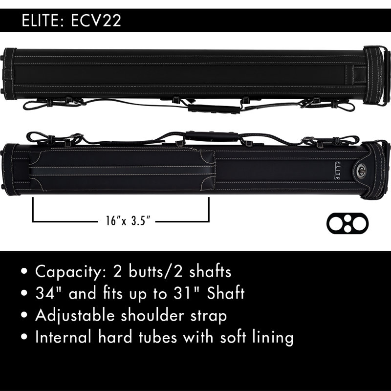 2'10" Pool Cue Case, Black