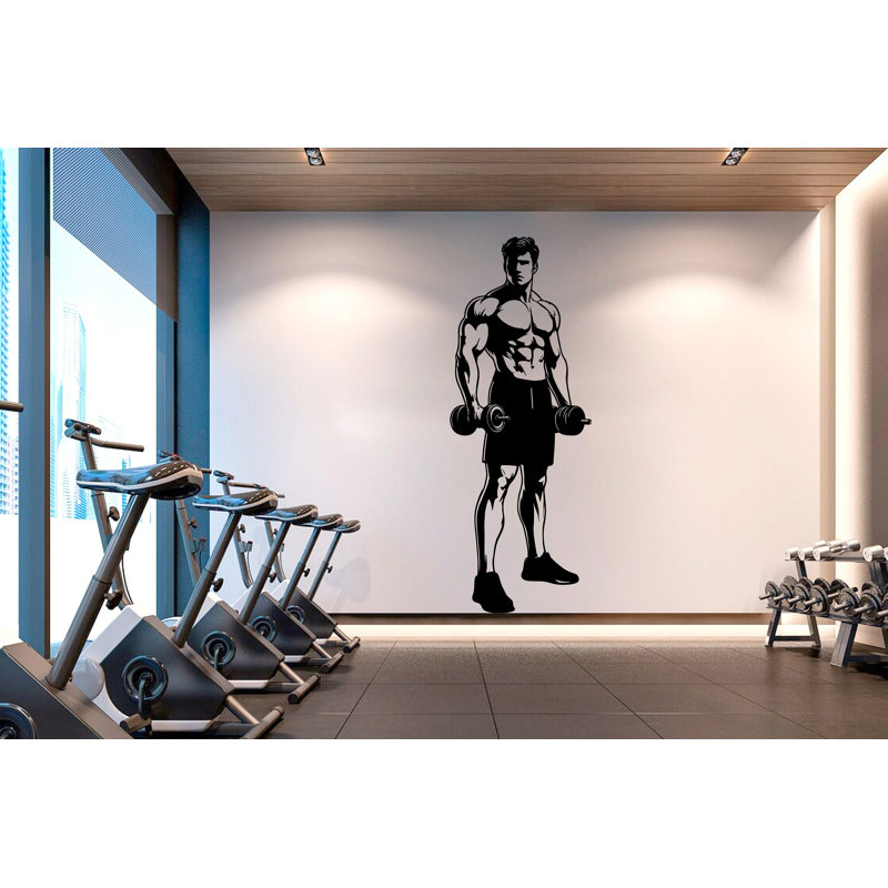 Adhésif décoratif gymnase, H 75 po x l 29 po