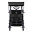Poussette Wagon pour 2 enfants, poussette pliable à tirer avec poignée réglable, auvent amovible pour harnais, 4 roues avec freins, poussette tandem multifonctionnelle pour le camping - noir-125533402