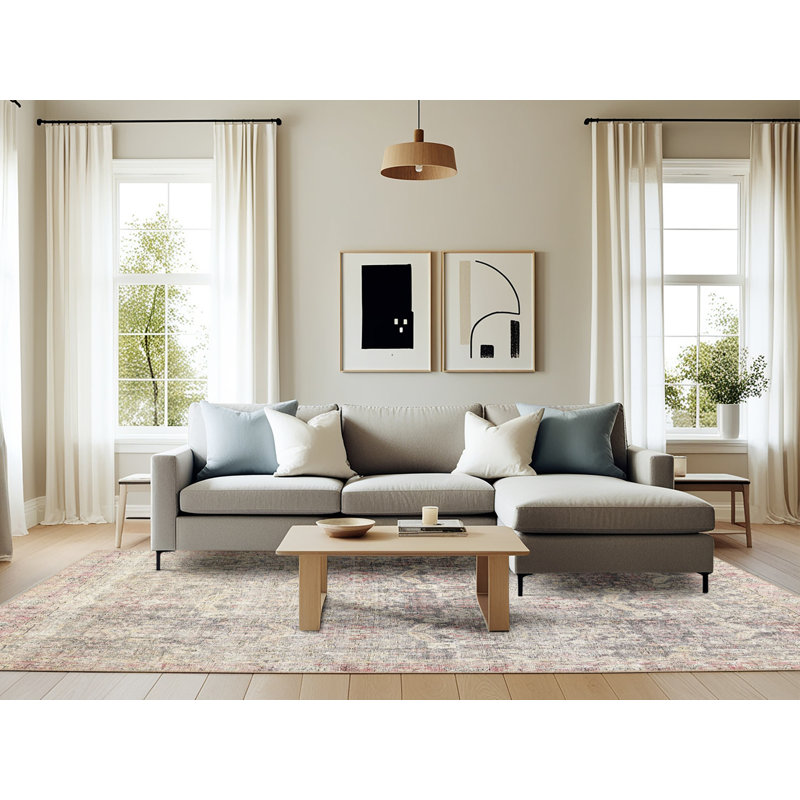 Tapis beige, Rectangle 6 pi x 9 pi