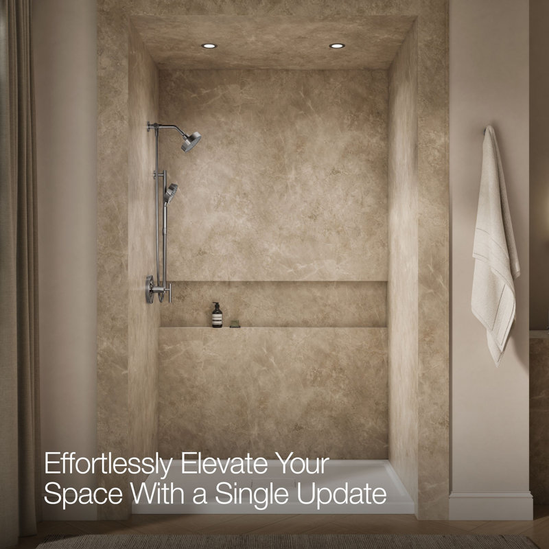 Kohler Purist Performance Showering Kit, 1.75 GPM Multifunction Showerhead and Handshower Package, Three Spray Settings
