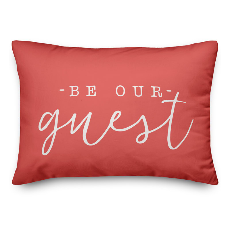  Housse et insert pour coussin Be Be Invite, Corail / blanc