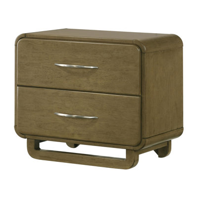 2-Drawer Nightstand Bedside Table Nutmeg