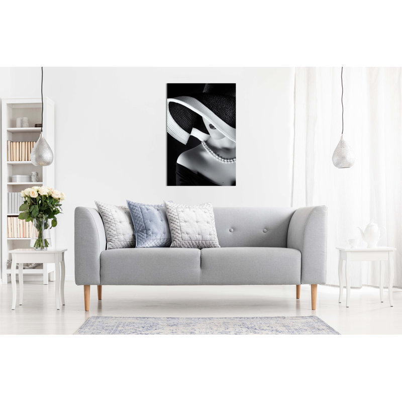 Lady Hat Portrait - Wrapped Canvas Art Prints, 31cm H x 20cm W
