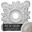 Médaillon de plafond Endobeat Niobe, DE 18 po x P 1 1/2 po (convient aux auvents jusqu'à 8 5/8 po), fini noir de jais peint à la main-27785694