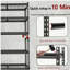 Ensemble de 2 tablettes de rangement à 5 niveaux, étagères de garage robustes, étagères réglables, tablette en acier, assemblage sans boulon, pour garage, remise, noir