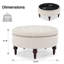 Repose-pieds de rangement rembourré en lin Ellersick-1256749300