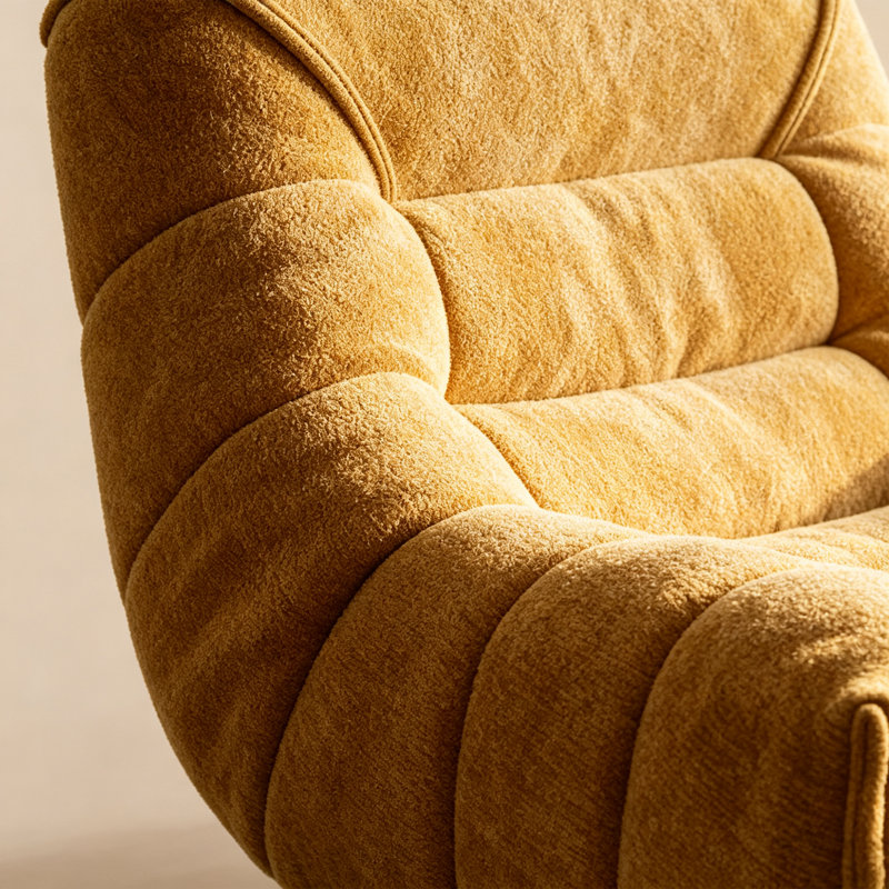 Canapé moderne moderne en chenille jaune