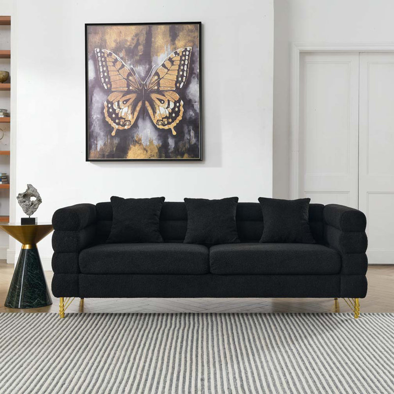 Canapé 3 places Living Room, Noir