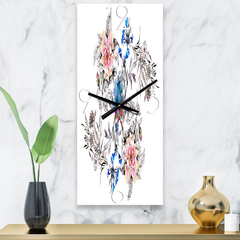 Horloge murale Wildflowers, Grand