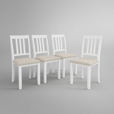 18.5'' H Upholstered Oak Wood Side Chair 
