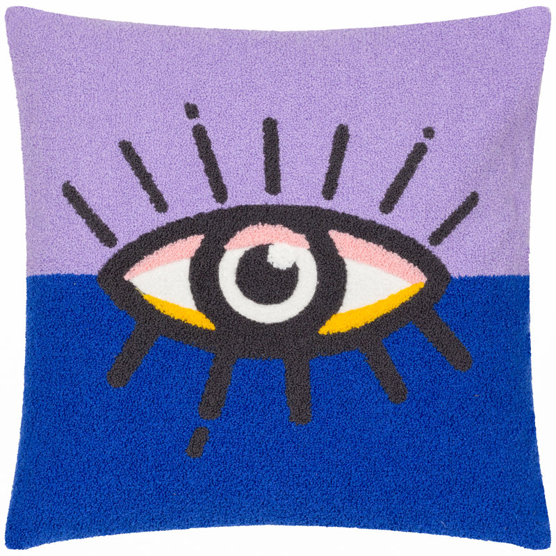 All Eyes On You Square Cushion, Purple/Blue
