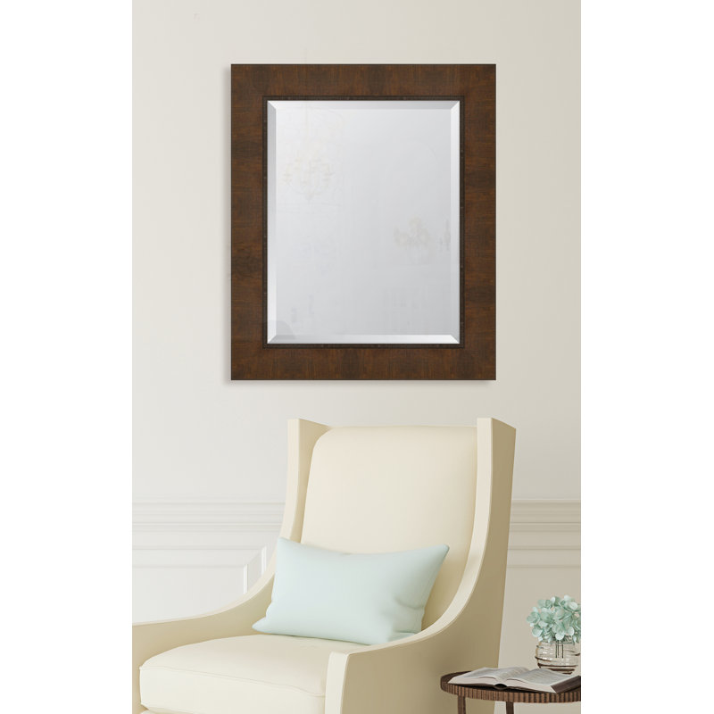 Miroir mural Gullion, H 36,5 po x l 30,5 po, Noyer