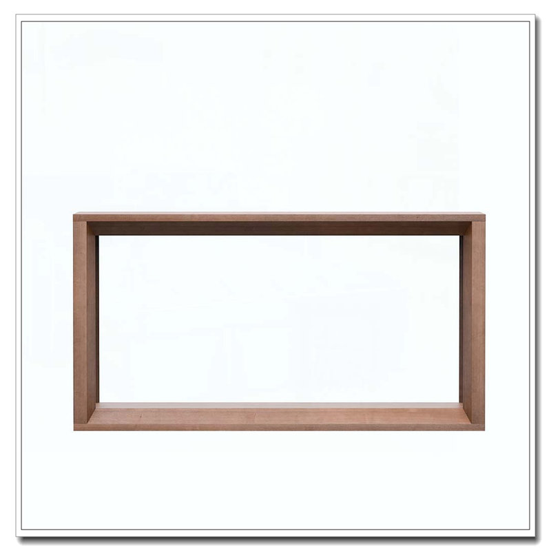 60" Rectangular Solid Wood Veneer Console Table, Wide Sofa Table, Behind Couch Table with Ample Storage for Entryway & Living Room