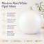 20cm H Glass Round Pendant Shade ( Screw On ) in Matt Opal White