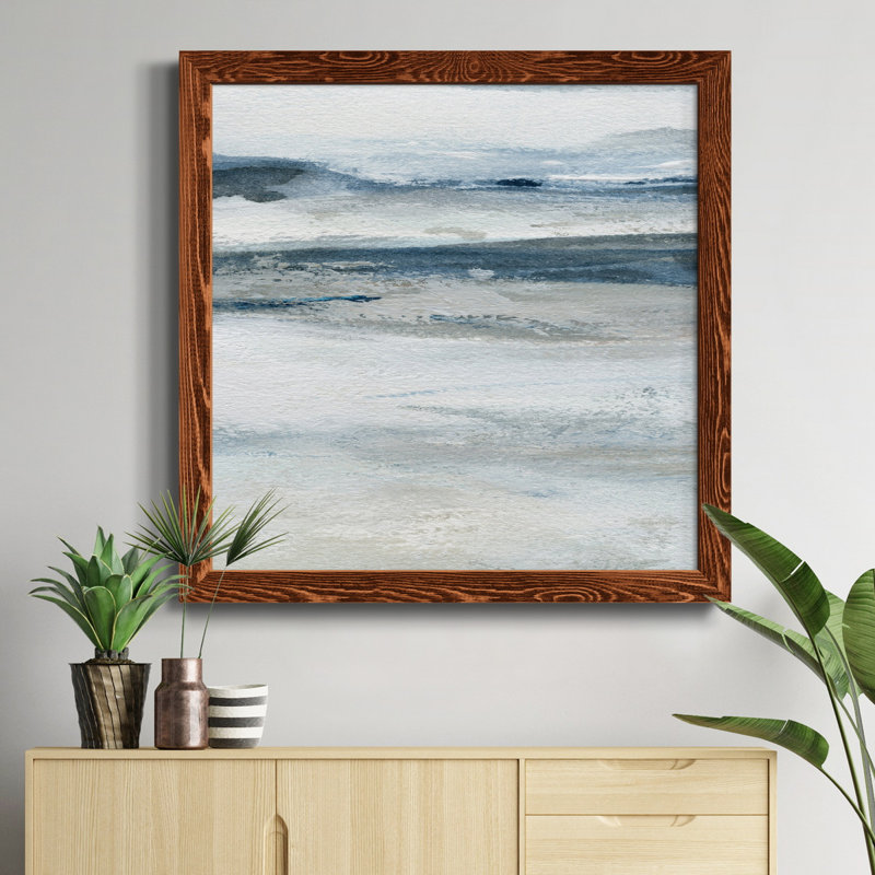 Boho Cacti II - peinture sur toile encadrée, H 17 po x l 17 po x P 1,5 po, Cadre en érable