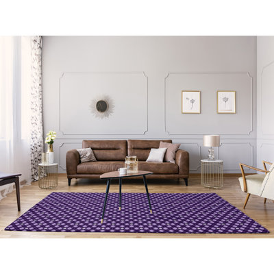 Tapis de zone mauve "reg patterns argyle crânes"