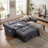 77'' Wide Velvet Convertible Sofa with Pull-Out Bed-1538329135