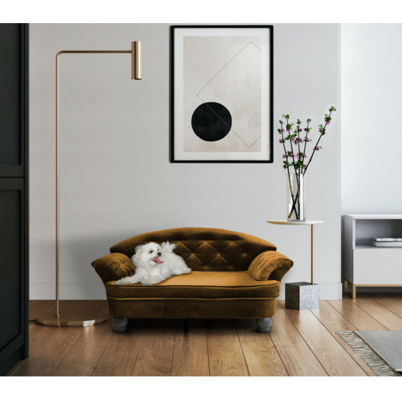 Debose Orthopedic Polyester Pet Bed, Orange