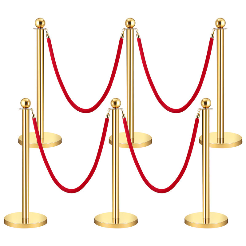 Velvet Ropes and Posts 6pcs