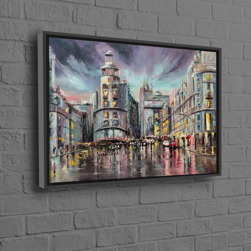 Print on Canvas, 20 cm H x 30 cm W, Black Floater Framed