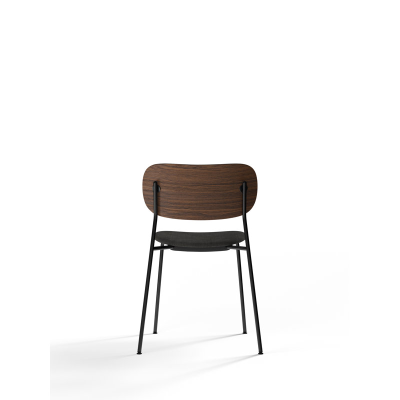 Co Upholstered Dining Chair, Dark Stained Oak, Bouclé 02 Acrylic, Black