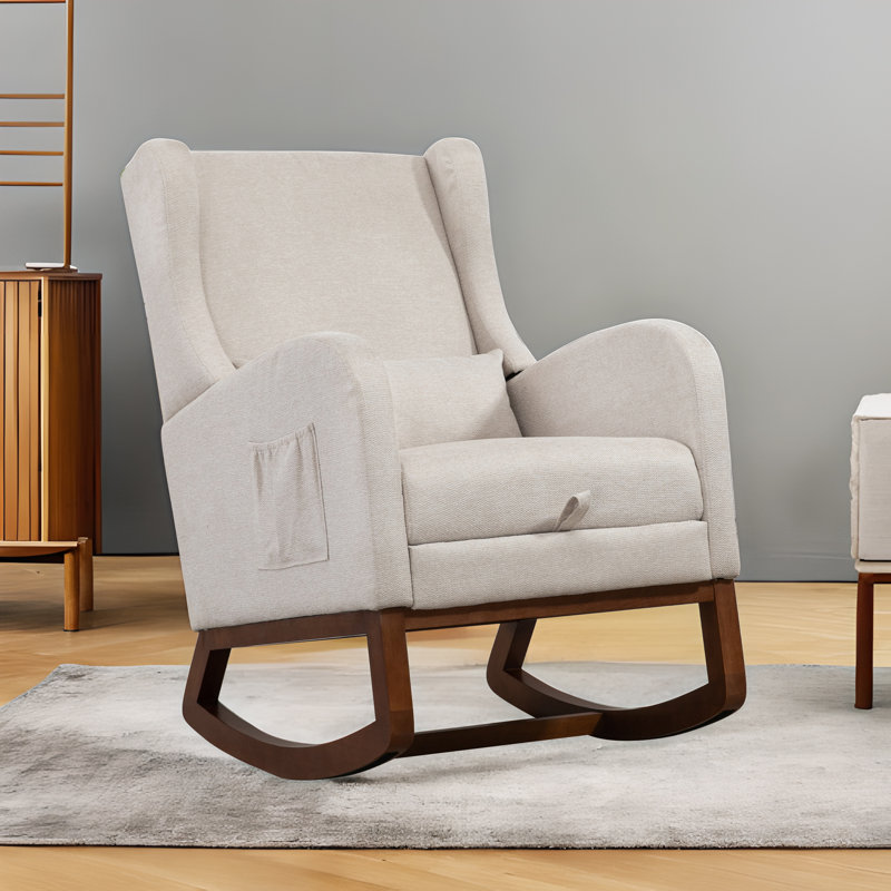 Chaise berçante Jaivin, Beige