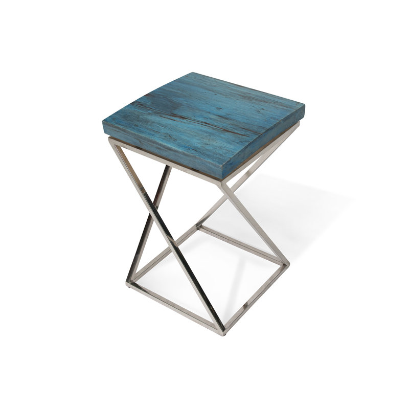 Table basse à structure ouverte, Bleu, H 22 po x L 20 po x l 20 po